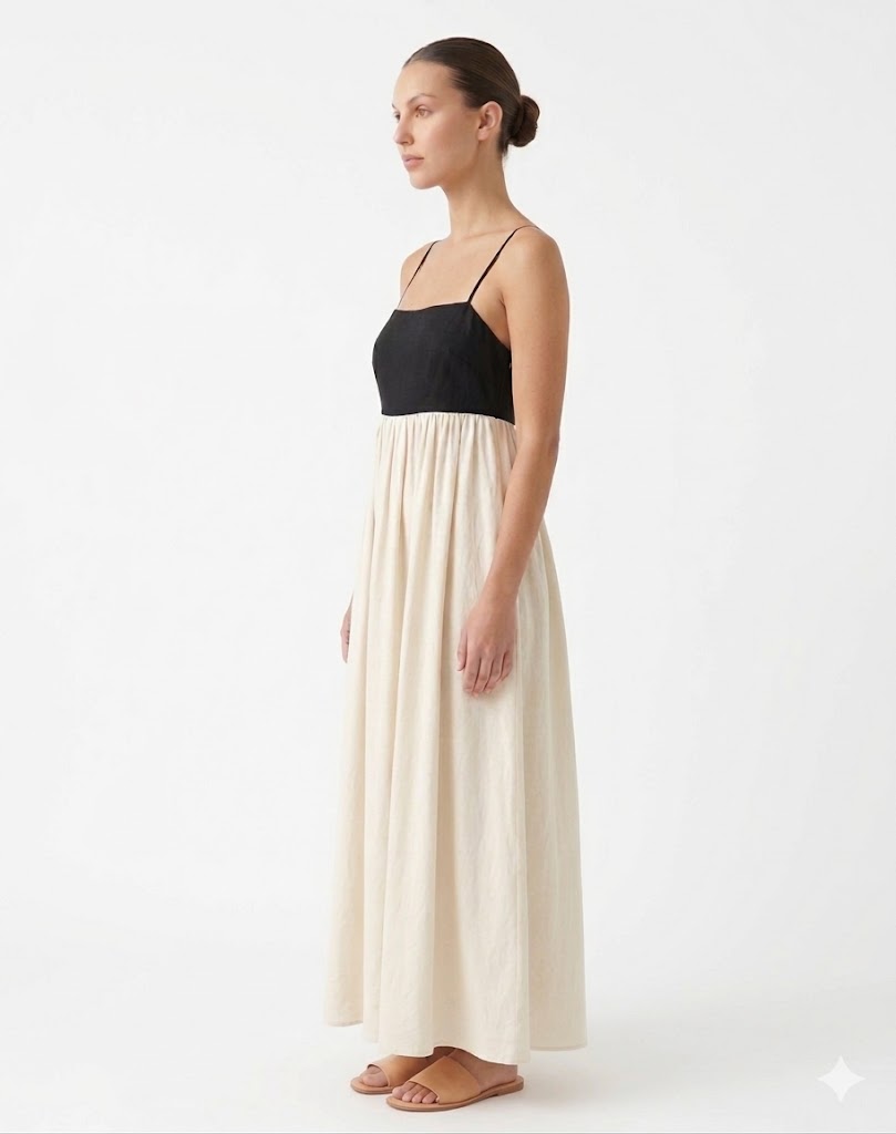 Vestido Sirocco — Maxi Bicolor con Tirantes — imagen 12