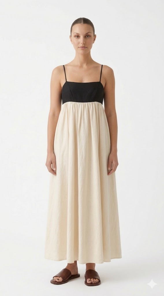 Vestido Sirocco — Maxi Bicolor con Tirantes — imagen 13